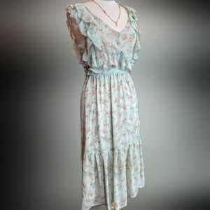 Printed Midi dress with slit